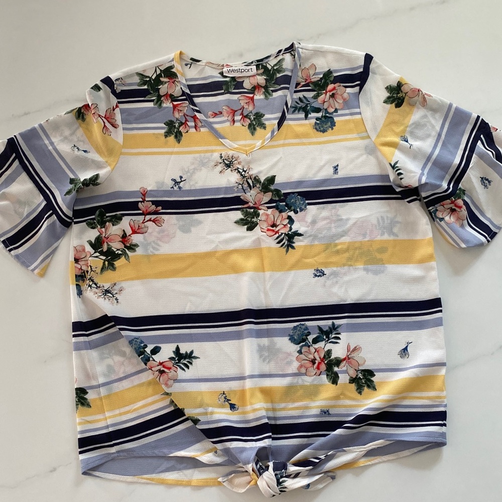Tie front blouse